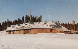 Pink Mountain Motor Inn British Columbia Canada Postcard Postcard
