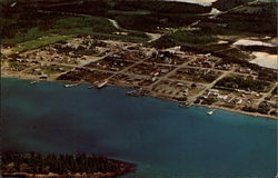 Aerial View of Town Atlin, BC Canada British Columbia Postcard Postcard