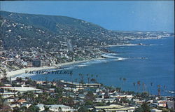 Aerial View of Town & Vacation Village Resort Hotel Laguna Beach, CA Postcard Postcard