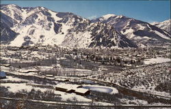 Aspen Mountain and Aspen Highlands ski areas Colorado Postcard Postcard