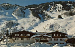 Mountain Chalet Ski Lodge Postcard