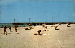 Beach and Clearwater City Pier Postcard