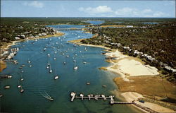 Air View of Bass River Massachusetts Postcard Postcard