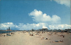 View of Beach and Town Postcard