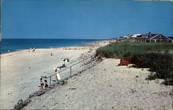 View of Beach East Sandwich, MA Postcard Postcard