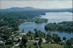 Birds-Eye View of Onata Lake Pittsfield, MA Postcard Postcard