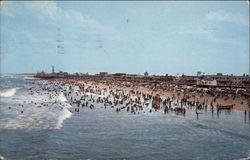 Bathing Beach Seaside Heights, NJ Postcard Postcard