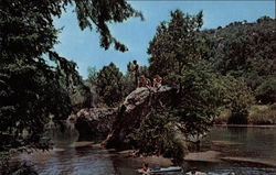 Swimming Area, Neall's Vacation Lodges Concan, TX Postcard Postcard