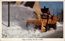 Copper Country Sno-Go In Action Postcard