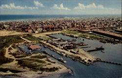 The Playground of the Southwest with the Yacht Club Galveston, TX Postcard Postcard