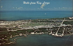 Aerial View of Town Postcard