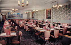 Dining Room of Clark's Restaurant Postcard