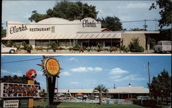 Clark's Motel & Restaurant Postcard
