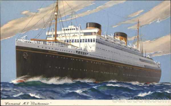 Cunard M.V. Britannic Steamers