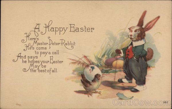 A Happy Easter With Bunnies