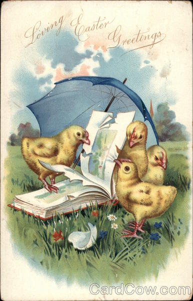 Loving Easter Greetings With Chicks