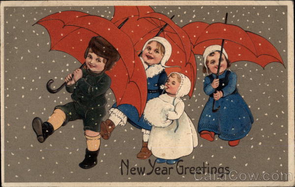New Year Greetings Children