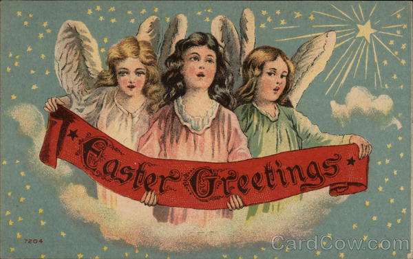 Easter Greetings With Angels