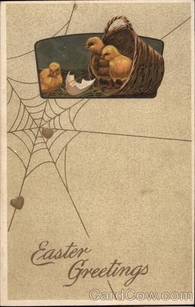 Easter Greetings With Chicks