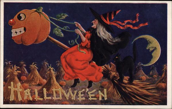 Halloween - Witch and Pumpkins
