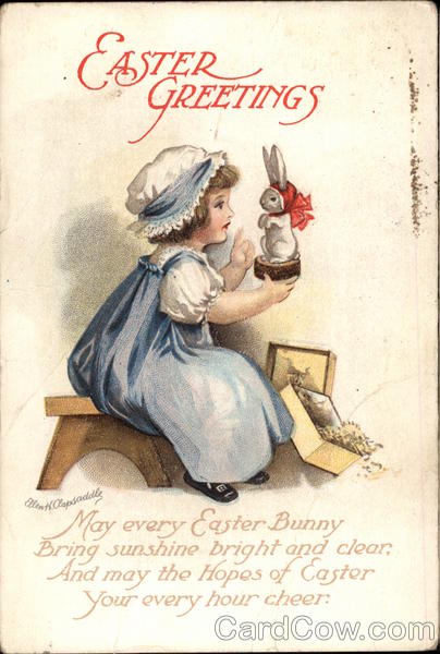 Easter Greetings Ellen Clapsaddle With Children