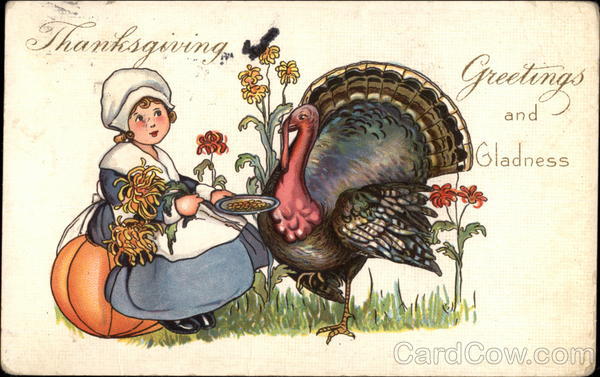 Thanksgiving Greetings and Gladness Turkeys