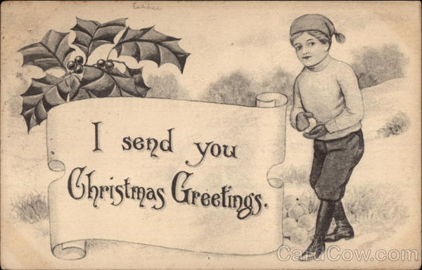 I Send You Christmas Greetings Children