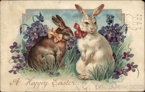 A Happy Easter With Bunnies