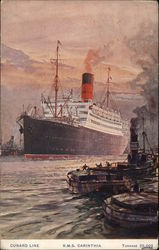 Cunard Line, RMS Carinthia; Tonnage 20,000 Postcard