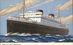 Cunard M.V. 'Britannic' Postcard