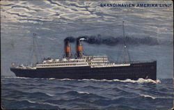 Skandinavien Amerika Linie Steamers Postcard Postcard