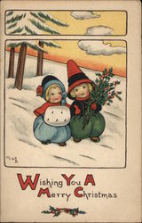 Wishing You A Merry Christmas Postcard