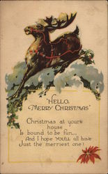 Hello, Merry Christmas Postcard