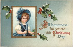 All Happiness Be Yours This Christmas Day Postcard