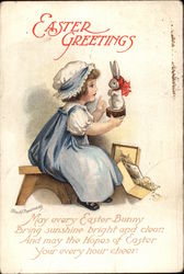 Easter Greetings Postcard