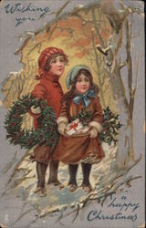 Wishing You a Happy Christmas Children Postcard Postcard