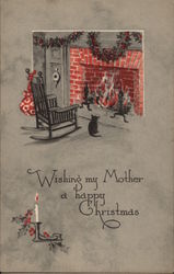 Wishing my Mother a happy Christmas Postcard