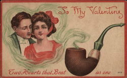 To My Valentine, Two Hearts that Beat as One Postcard