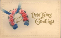 Good Luck; New Years Greetings Postcard
