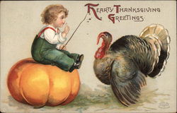Hearty Thanksgiving Greetings Postcard