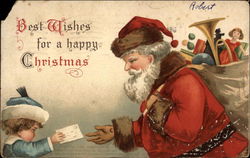 Best wishes for a happy Christmas Postcard