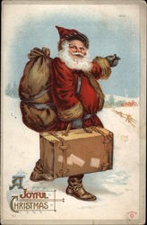 A Joyful Christmas Santa Claus Postcard Postcard