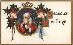 Season's Greetings Santa Claus Postcard Postcard
