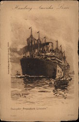 Dampfer, President Lincoln Postcard