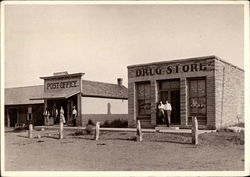 Post Office and Drug Store c.1910 Dorrance Kansas