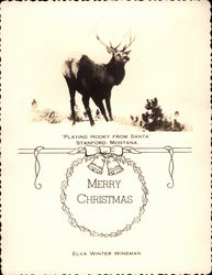 Playing Hooky from Santa - Merry Christmas Postcard