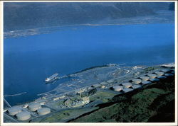 Oil Tank Farm Valdez, AK Postcard Postcard