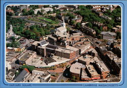 Helicopter View of Harvard Square Cambridge, MA Postcard Postcard