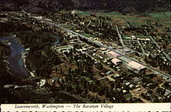 Aerial View of The Bavarian Village Leavenworth, WA Postcard Postcard