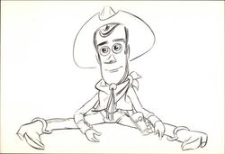 Woody - Toy Story - Concept Art Postcard